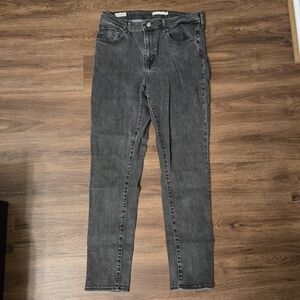 Levi's Women's Dark Gray 721 High Rise Skinny Jeans